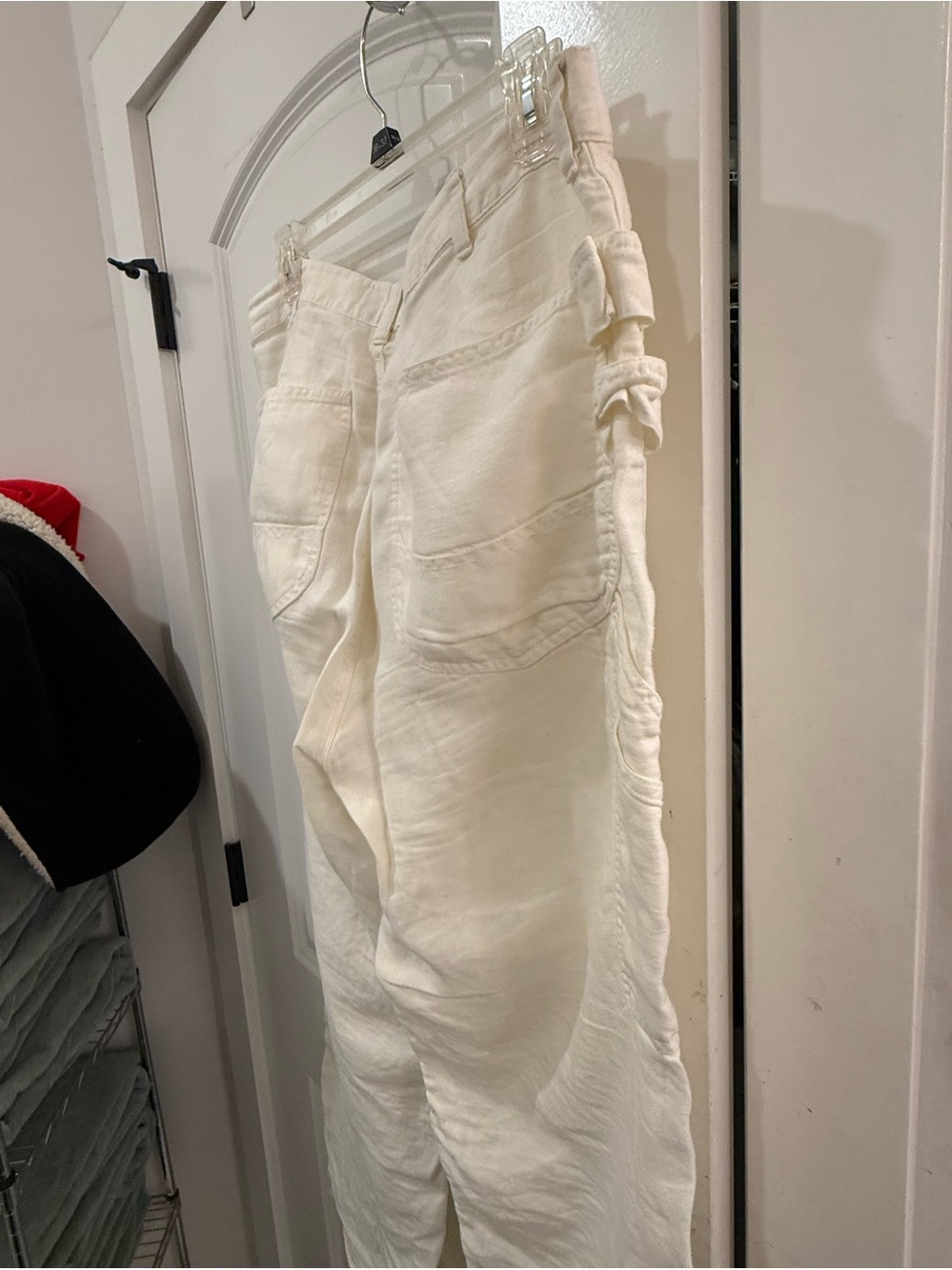 Polo by Ralph Lauren white linen Button-Fly painter pants - Picture 7 of 10